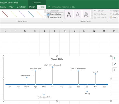 How To Create Timeline Chart In Excel Quickly And Easily Excel Board
