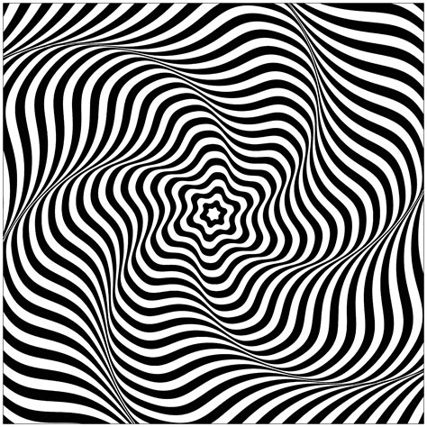 Optical illusion 44 coloring page from optical illusions category. Op art wavy rotary movement - Optical Illusions (Op Art ...