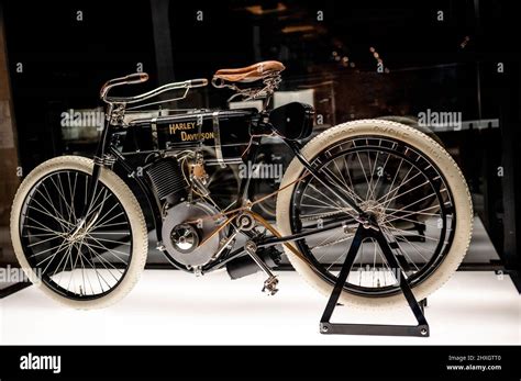 Das Erste Motorrad Oder Motorrad Das Von Harley Davidson Gebaut Wurde