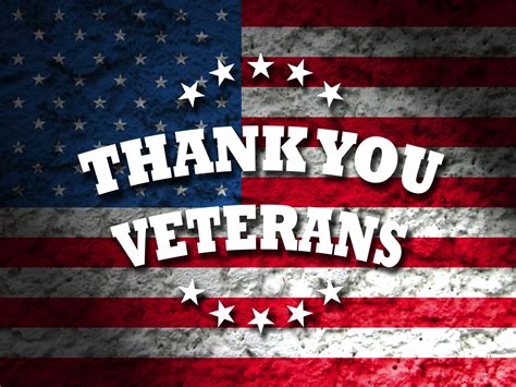 Thank You Veterans Card American Flag Grunge Background Bricks R Us