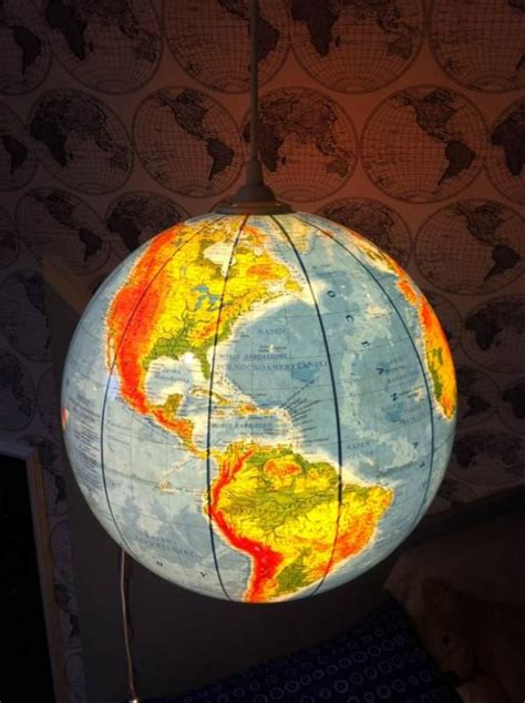 Upcycled World Globes as Gorgeous Pendant Lights | Gift Ideas | Creative Spotting
