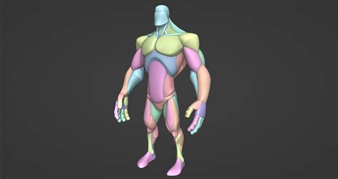 Artstation Stylized Big Guy Anatomy Blockout Resources