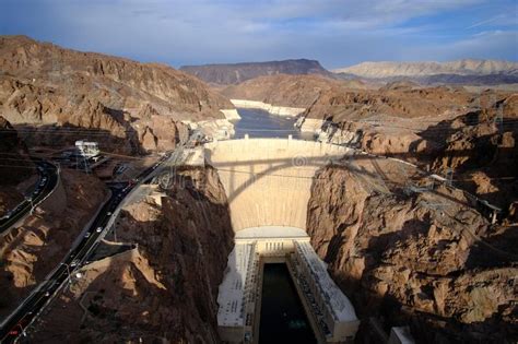The Famous Hoover Dam Hydroelectric Power Station On The Border Of