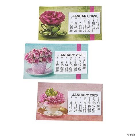 2020 Large Print Flower Calendar Magnets Discontinued