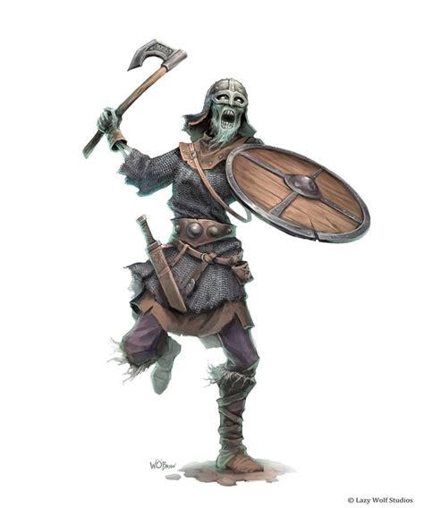 Draugr Elite By Willobrien On Deviantart Skeleton Warrior Fantasy
