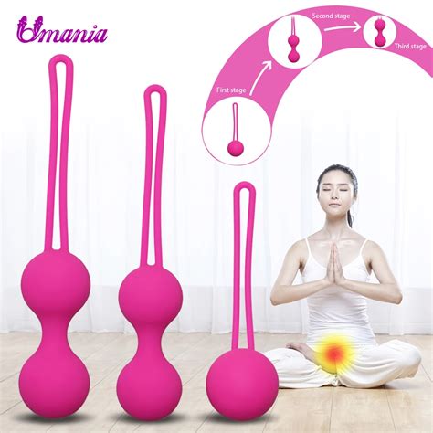 buy online female silicone smart ball kegel ben wa ball vaginal tight exercise machine