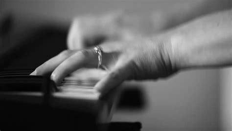 Woman Playing Piano In Black Stock Footage Video 100
