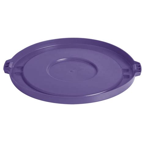 Lavex Janitorial 32 Gallon Purple Round Commercial Trash Can Lid
