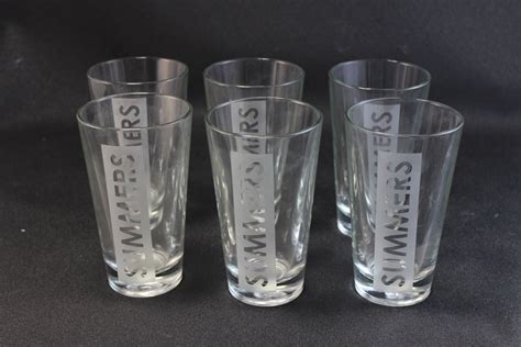 Engraved 16 Oz Personalized Drinking Glasses Bar Beer Drink