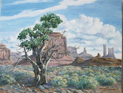 Monument Valley Juniper Tree Huge Rocks National Park