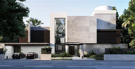 Modern Villa Exterior Design Entrance Façade On Behance
