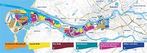 Rotterdam port map - Map of Rotterdam port (Netherlands)