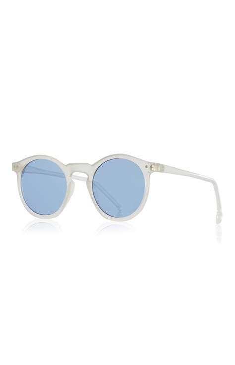 Blue Round Frame Sunglasses Oxford Street