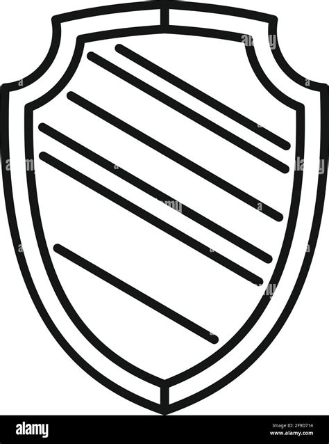 Blacksmith Shield Icon Outline Style Stock Vector Image And Art Alamy