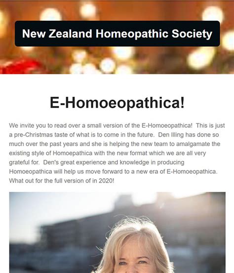 Nz Homeopathic Society Newsletters Nz Homeopathic Society