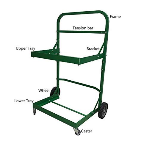 Recycle Bin Cart Metal Reinforced Recycling Bins Cart With 4 Wheels For