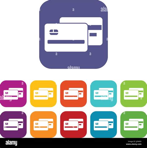 Credit Card Icons Set Stock Vector Image And Art Alamy