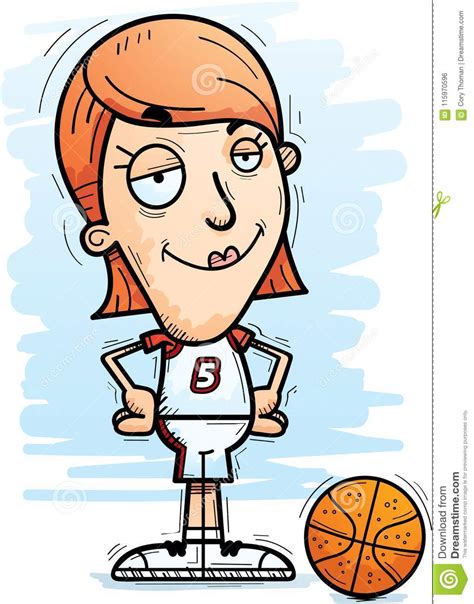 Confident Cartoon Basketball Player Stock Vector Illustration Of