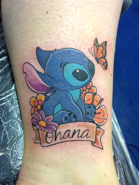 Stitch Tattoo With Ohana Stitch Tattoo Ohana Tattoo Disney Stitch
