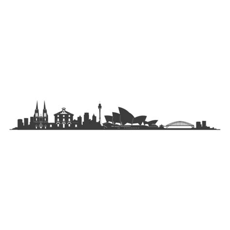 Sydney Skyline Silhouette Transparent Png And Svg Vector File