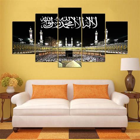 Home Decor Canvas Painting Abstract 5 Pieces Islamic