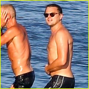 Leonardo Dicaprio Goes Shirtless For A Swim In Malibu Leonardo Dicaprio Shirtless Just