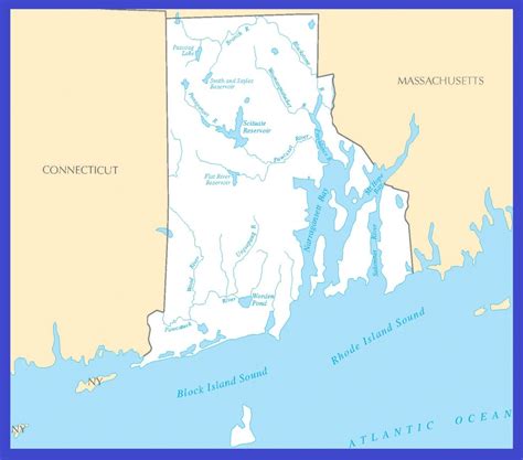Massachusetts Rivers Map Large Printable High Resolution And Standard