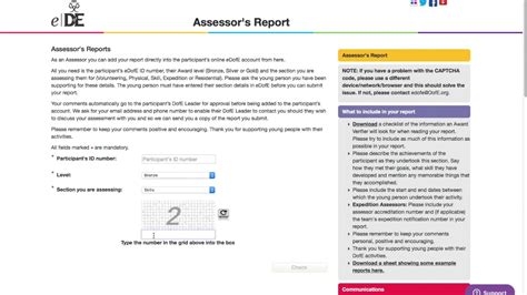DofE How To Complete An Assessor S Report YouTube