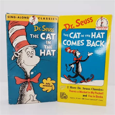 Rare Dr Seuss Vhs Tapes The Cat In The Hat The Cat In The Hat Comes