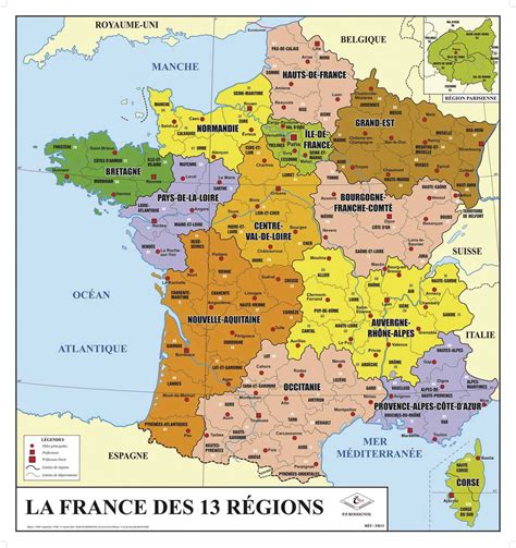 Carte De France Simplifiee
