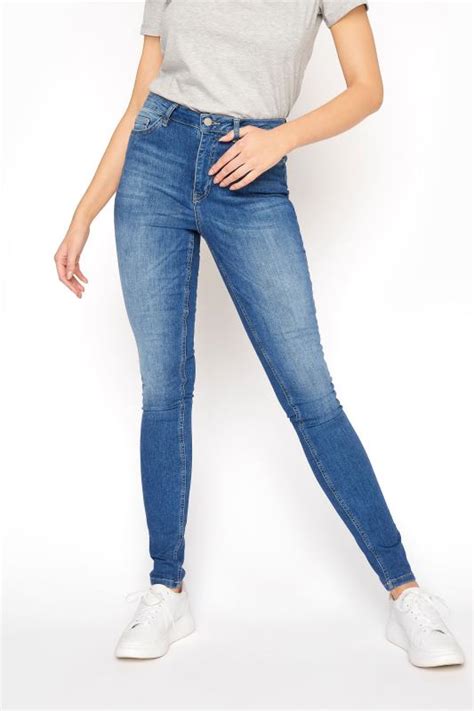 Blue Ultra Stretch Skinny Jeans Long Tall Sally