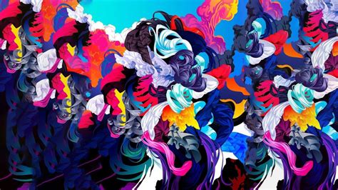 Dark Colorful Abstraction Art Pattern Hd Abstract Wallpapers Hd