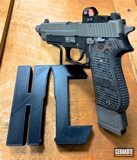 Sig Sauer P220 Handgun With Cerakote H 190 And H 227 By Mike Lewis