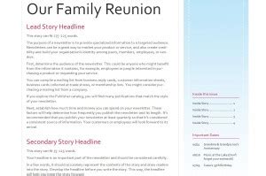 __ sorry, we will not be able to attend the reunion, please keep me on the mailing list. Family Reunion Newsletter | Family Reunion Newsletter ...