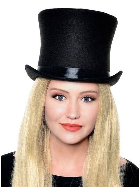 Deluxe Classic Black Top Hat Adults Tall Black Costume Top Hat