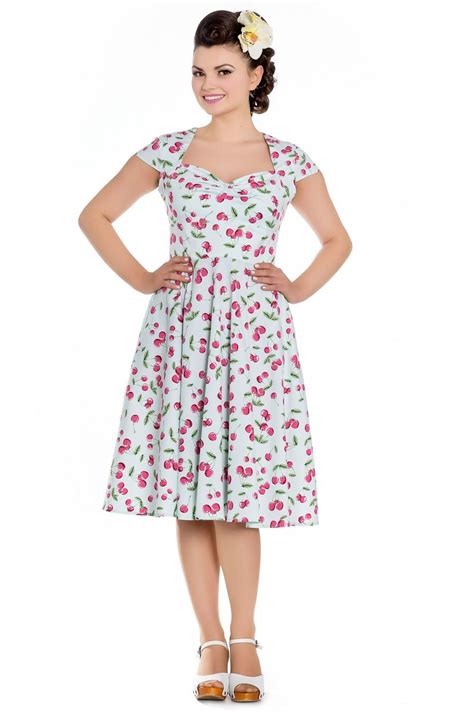 Hell Bunny April 50s Vintage Swing Pin Up Cherry Dress