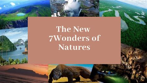 The New 7 Wonders Of The Nature Youtube