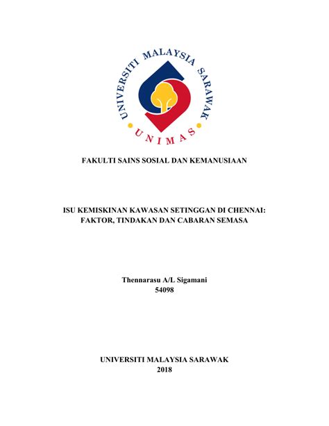 Oleh sebab itu, pada pembahasan kali ini akan dibahas mengenai penyebab dan cara. (PDF) ISU KEMISKINAN KAWASAN SETINGGAN DI CHENNAI: FAKTOR ...