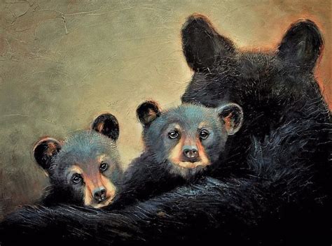 Canadian Artist Linda Wilder Bear Paintings Black Bears Art Animal