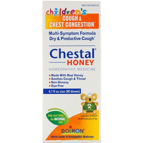 Boiron Childrens Chestal Honey Cough Syrup 67 Ounce Homeopathic