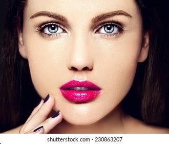 High Fashion Lookglamor Closeup Beauty Portrait Stock Photo