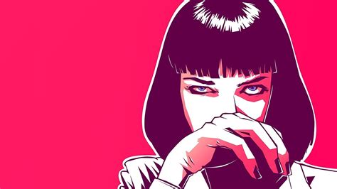 Mia Wallace Uma Thurman Pulp Fiction Famous Movie Posters Hot Sex Picture