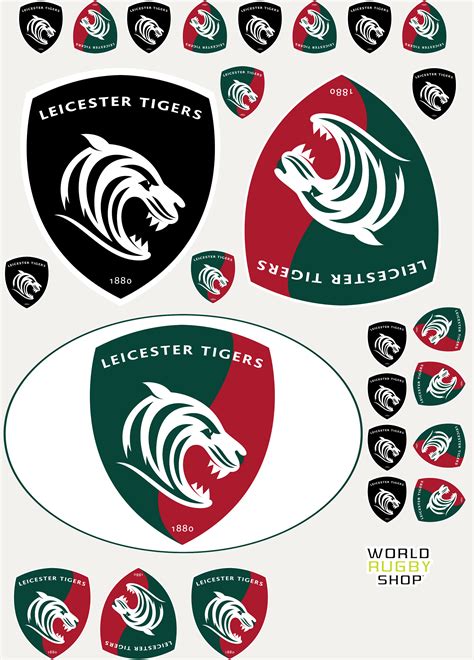 Leicester Tigers Sticker Sheet 26 Stickers World Rugby Shop