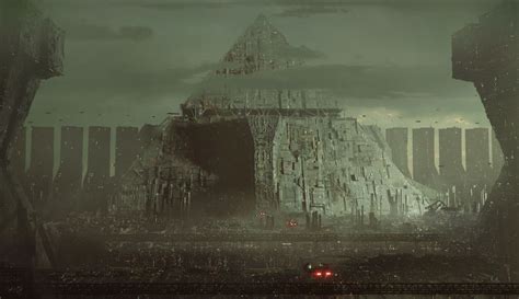 Artstation Pyramid City Sergii Golotovskiy Dystopia Art