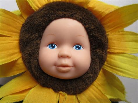 Anne Geddes Cute Baby Flowers Sunflower Doll Sunflowers Suit Vintage