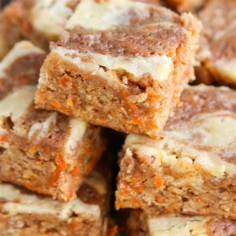 Carrot Cake Blondies With Cream Cheese Swirl 5 Trending Recipes With Videos