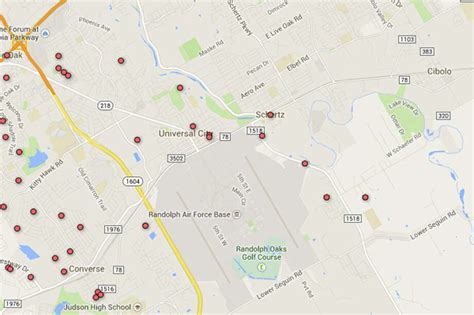 Registered Sex Offender Map Of San Antonio Area Zip Codes Houston