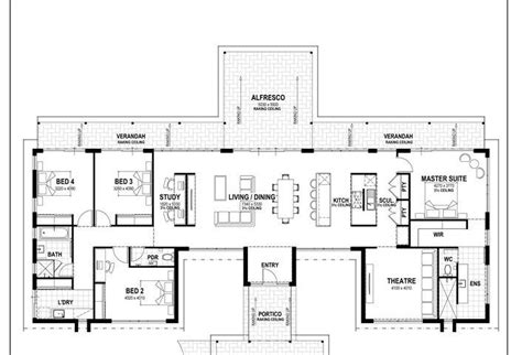 Floor Plan Friday 4 Bedroom 3 Bathroom With Modern Skillion Roof Artofit