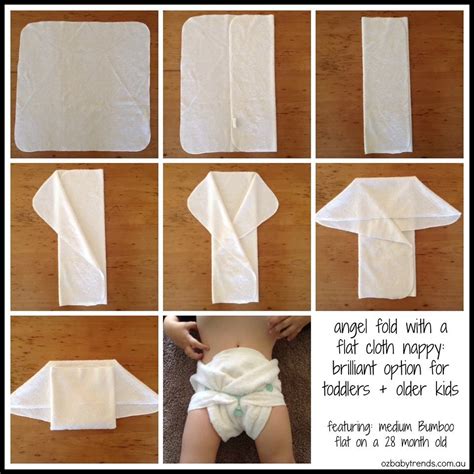 Flat Nappy Folds Converting A Square Flat Cloth Nappy Into An Angel
