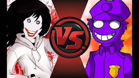 Jeff The Killer Vs Purple Guy Cartoon Fight Club Episode 37 Youtube